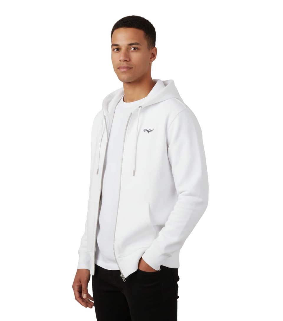 Confideo Zip Hoodie – White | Confideo1011